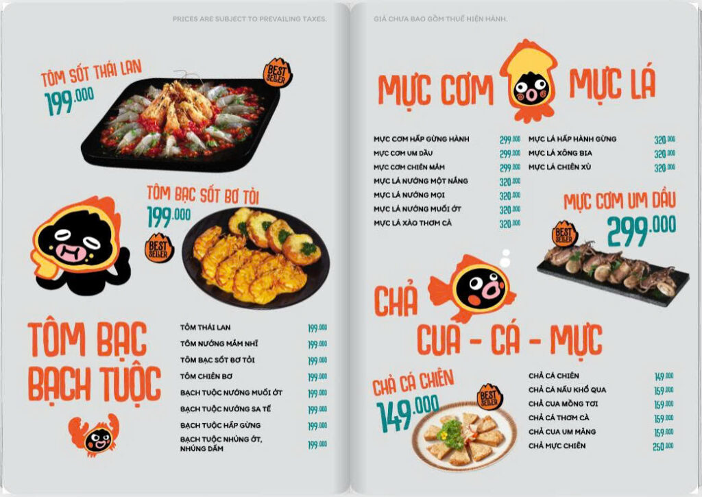 Menu Quán B40 Đà Nẵng (4)